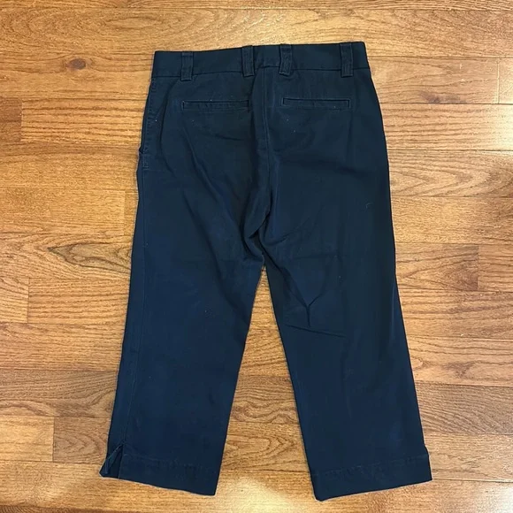 J Crew Favorite Fit size 0 Classic Twill Chino cropped navy pants - Picture 5 of 6